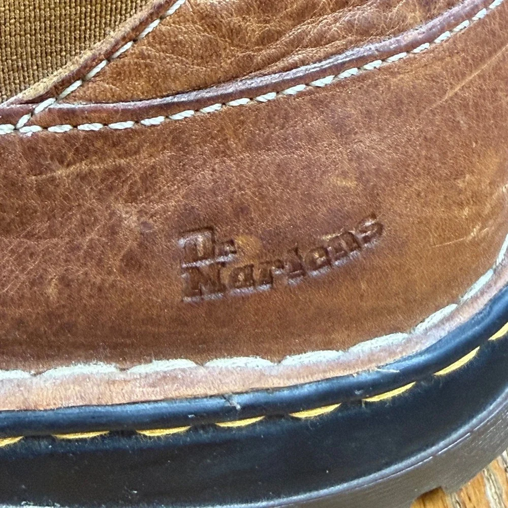 Dr. Martens Mens Brown Leather Slip On Loafers Moc Toe Shoes  US 12 AW004